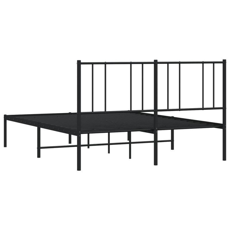 Modern Minimalist Bed Frame with Headboard - Heavy-Duty All-Metal Construction, Tool-Free Assembly, Extra Long Legs for Stability - Fits Standard Mattresses - Ideal for Small Spaces & Contemporary Bedrooms - 120x190cm (47x75i
