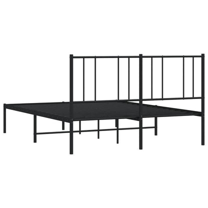 Modern Minimalist Bed Frame with Headboard - Heavy-Duty All-Metal Construction, Tool-Free Assembly, Extra Long Legs for Stability - Fits Standard Mattresses - Ideal for Small Spaces & Contemporary Bedrooms - 120x190cm (47x75i