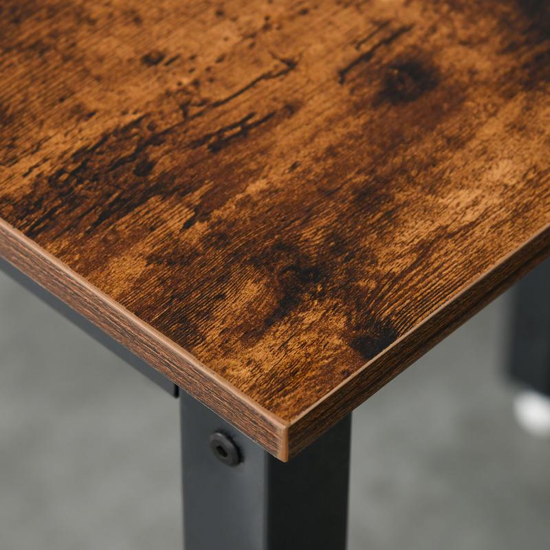 Inklapbare Eettafel – Opvouwbare Tafel – Uitklapbare Eettafel – Ruimtebesparende Tafel – Compacte Keukentafel – Hardhouten Blad – Zwarte Metalen Poten