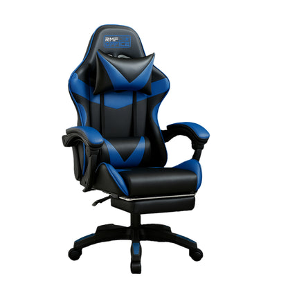 Gamestoel – Gaming Stoel – Gamestoel Bureaustoel – Gaming Chair – Ergonomisch Design – Verstelbare Hoogte en Inklapbare Voetsteun – Zwart