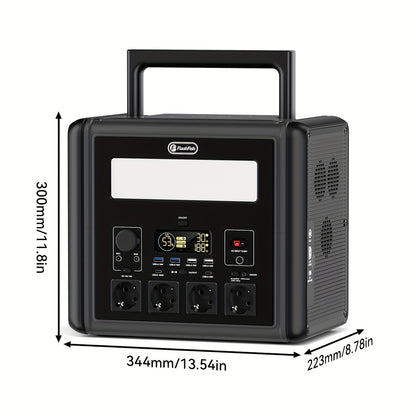 Powerbank – Powerstation – Zonnegenerator – Noodstroom – Draagbare Generator – 2000W Vermogen – 1536Wh LiFePO4 Batterij