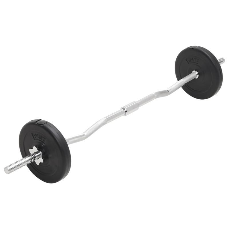 Langhantel- en Kurzhantelset – Halterset – Dumbbellset – Gewichtset – Fitnessset – Verstelbare Halterschijven – Ruimtebesparend Design