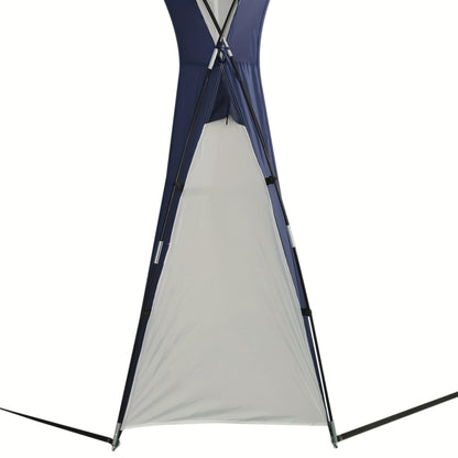 Outdoor Tent – Camping Tent – Garden Tent – Big Tent – Party Tent – Glasvezel Stokken – Polyestervezel – Crèmekleurig Met Blauw