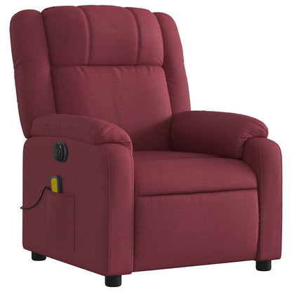 Massagestoel – Relaxstoel – Fauteuil – Ontspanningsstoel – Massagefauteuil – Handmatig Verstelbaar – Wijnrood