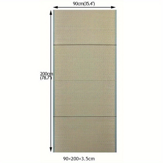Turnmat – Gymnastiekmat – Vloermat – Trainingsmat – Tatamimat – Opvouwbaar – Natuurlijk Riet – Frisse Geur – 200x90x3,5 cm