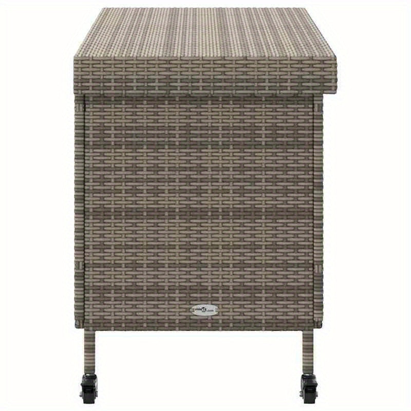 Opbergbox Tuin – Tuinkussenbox – Tuinkist – Kussenbox – Tuinopbergbox – Poly Rattan – Weerbestendig – Met Wieltjes – 110x55x73 cm – Mobiel en Duurzaam