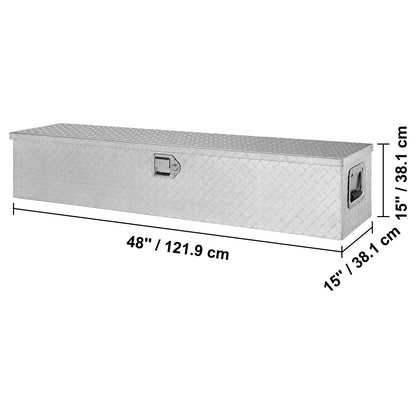Gereedschapskist – Gereedschapskoffer – Toolbox – Opbergbox – Opbergkist – Aluminium – Waterdicht – Diamantprofiel – Met Slot – 122 x 38 x 38 cm