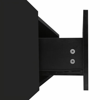 Modern Metal TV Stand with Glass Shelves & High-Gloss Black Finish - Contemporary Media Console with Spacious Storage, Minimalist Design for Living Room, Durable Metal Construction, Easy Assembly (No Tools Required), Space-Sa