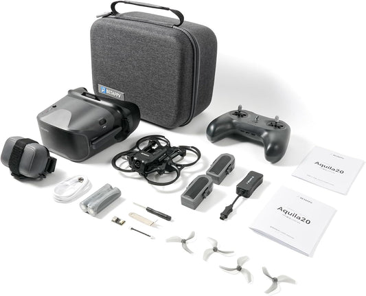BETAFPV Aquila20 HD FPV Kit with Aquila20 HD Whoop LiteRadio 4 SE Radio Transmitter VR04 HD Goggles Built-in HD Digital VTX P1, Supported 3 Modes 2S Power System FPV Drone Advanced RTF Indoor Outdoor