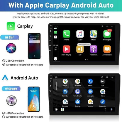 Android 14 autoradio voor Nissan Qashqai J10 2007-2016, 2 DIN Radio met CarPlay Android Auto navigatie wifi 9-inch IPS-touchscreen met Bluetooth FM/RDS + achteruitrijcamera Mirror Link 2+32G