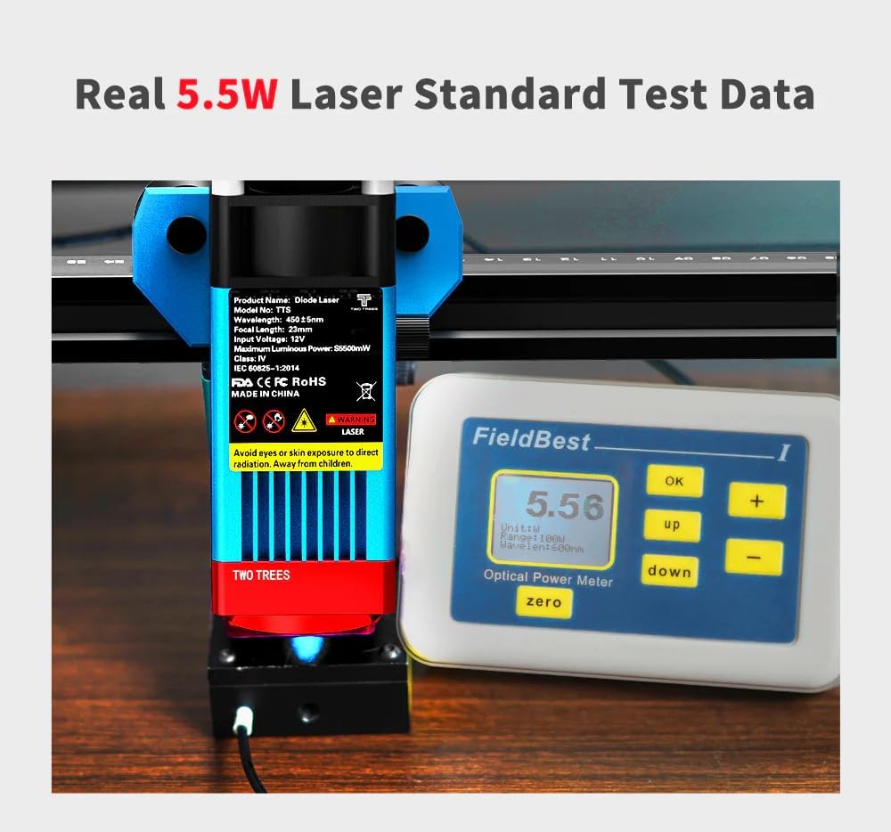Twotree TTS-55 Pro 20 W lasergraveermachine, 3D-houten puzzel, 5,5 W lasergraveermachine, laservermogen, vaste focusmachine