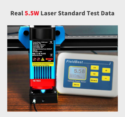 Twotree TTS-55 Pro 20 W lasergraveermachine, 3D-houten puzzel, 5,5 W lasergraveermachine, laservermogen, vaste focusmachine