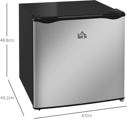 HOMCOM Mini-Gefrierschrank, 35 L Gefrierbox, electric, freistehend, Mini-Gefriertruhe, Minikühlschrank, -14 bis -24°C, 5-stufige Temperaturregelung, 47 x 44.2 x 48.8 cm, Silber - QUORE
