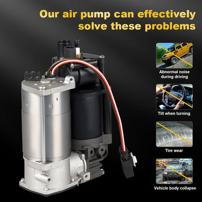 Luchtveringscompressorpomp met ventielblok, compatibel met X5 F15 M F85 X6 F16 M F86 2012-2019, vervanging voor 37206875177 37206868998 3720685055