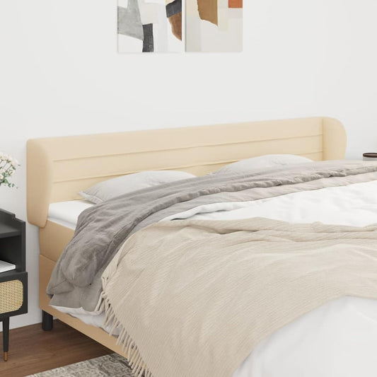 Gecheer Headboard with Ears, Cream, 183 x 23 x 78/88 cm Fabric Bed Headboard Wall Headboard for Residence Bedroom Adults Youth - QUORE