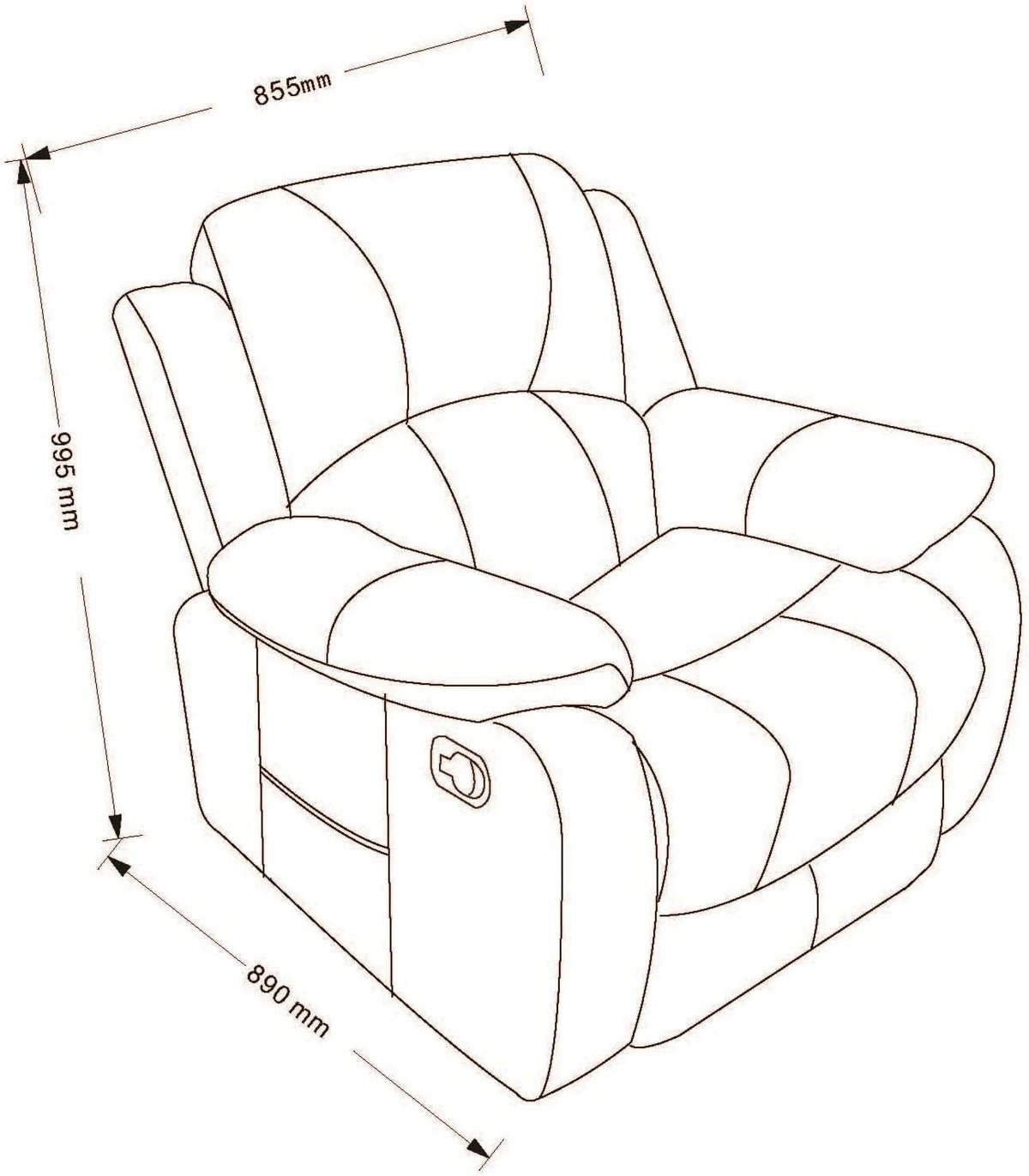 Astan Hogar Relaxstoel met handmatige helling (nulwandsysteem), massage en thermotherapie, model Ramón AH-AR30910CR, crèmekleurig