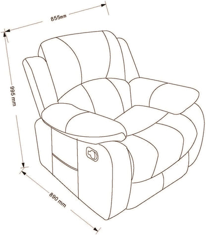 Astan Hogar Relaxstoel met handmatige helling (nulwandsysteem), massage en thermotherapie, model Ramón AH-AR30910CR, crèmekleurig