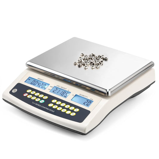 Bonvoisin Digitale weegschaal, 30 kg x 1 g, multifunctionele industriële weegschaal met tara, telling, alarm, RS232-data-uitgang, oplaadbare accu, voor onderdelen en munten