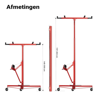 Platenlift XXL set - montagehulp XXL 350 cm + verlengstuk 140 cm - tot max. 465 cm en 68 kg