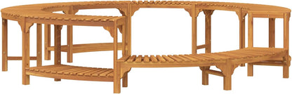 Gecheer Hot Tub Enclosure Surround, functional removable panels Ø255 cm solid wood acacia for outdoor use 3334766 - QUORE