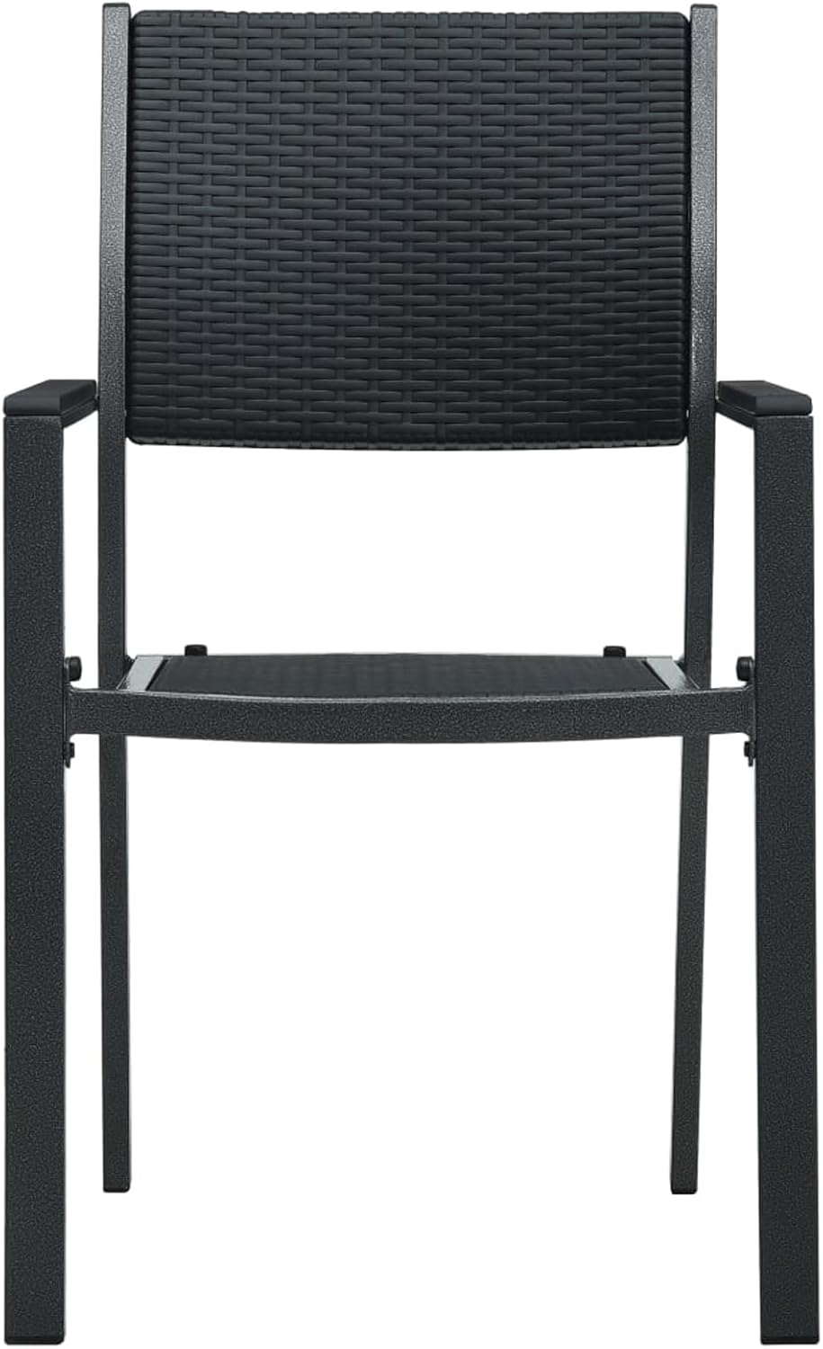 Gecheer Garden Chairs Garden Chairs Garden Chair Patio Seat Furniture Camping Chair Garden Chair Garden Chair Patio Chair 4 Pieces Black Plastic Rattan Look - QUORE