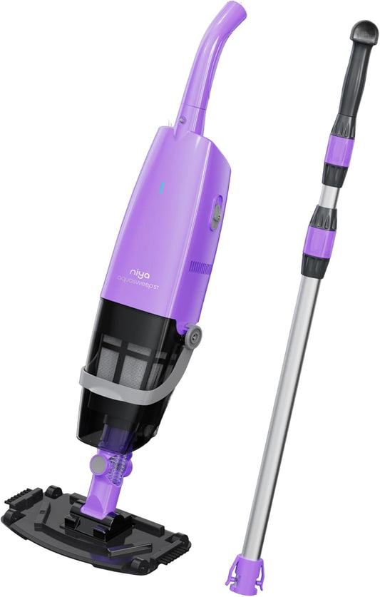 <font dir="auto" style="vertical-align: inherit;"><font dir="auto" style="vertical-align: inherit;">        NIYA AquaSweep S1 Cordless Handheld Vacuum Cleaner with Telescopic Handle, Powerful Suction, Cleans Hard-to-Reach Corners, 60 Minute Runtime, for A