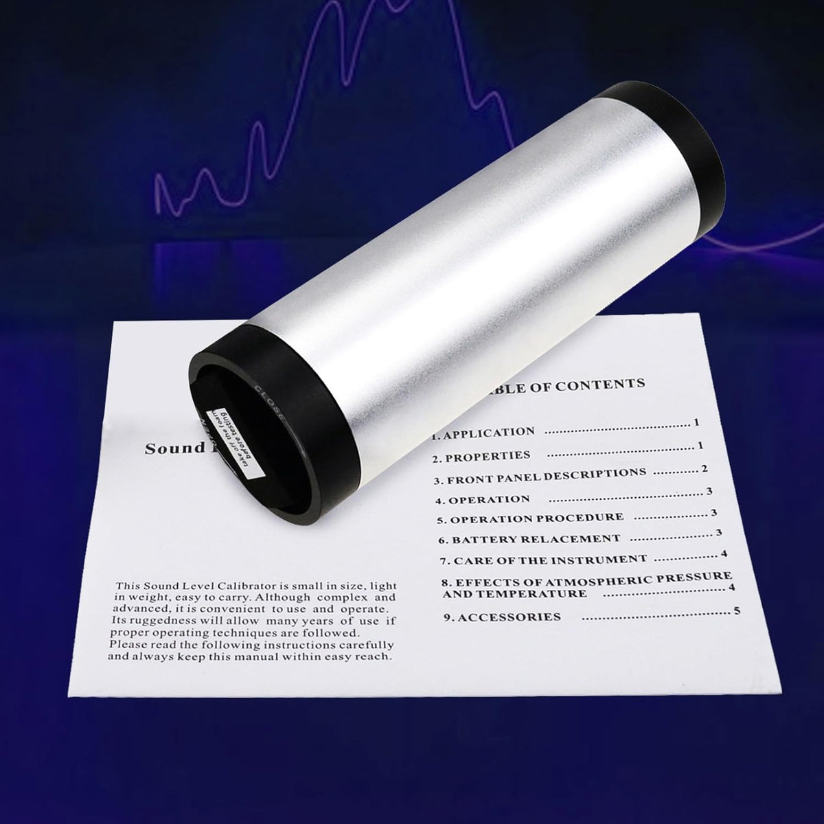Geluidsniveaumeter Calibrator 94dB & 114dB voor 1/2" en 1" inch Microfoon, Professionele Ruis Decibel Calibratie Tool Meting (Calibrator 94dB & 114dB Zonder LCD)