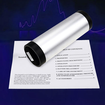 Geluidsniveaumeter Calibrator 94dB & 114dB voor 1/2" en 1" inch Microfoon, Professionele Ruis Decibel Calibratie Tool Meting (Calibrator 94dB & 114dB Zonder LCD)