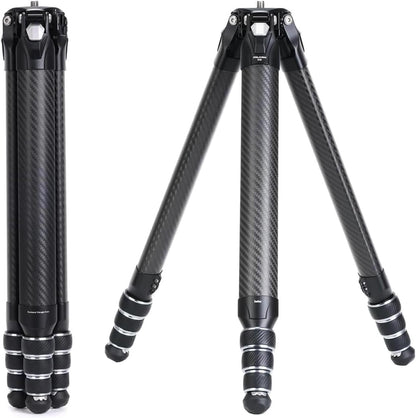 Falcam TreeRoot F38 Pro Statief van koolstofvezel, 155 cm, snelsluiting, belasting 5 kg, F22-interfaces, 1/4 inch schroef, schoudergaten voor DSLR, spiegelloze videocamera's (R140T)