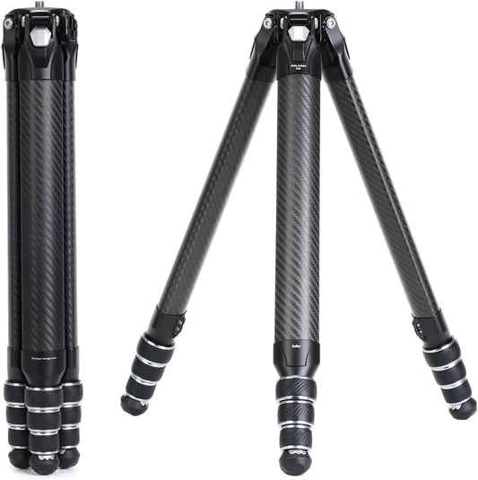 Falcam TreeRoot F38 Pro Statief van koolstofvezel, 155 cm, snelsluiting, belasting 5 kg, F22-interfaces, 1/4 inch schroef, schoudergaten voor DSLR, spiegelloze videocamera's (R140T)