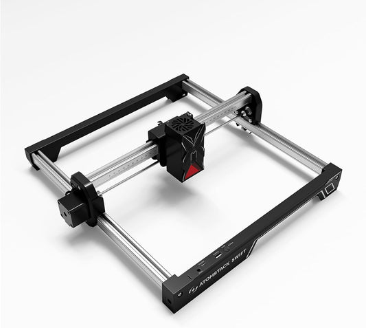 ATOMSTACK Swift 7W Laser Engraver, High Precision Laser Engraving Machine, 0.01mm Precision for DIY Mass Production, Laser Cutter for Wood, Dark Acrylic and Leather, Engraving Area 300x300mm