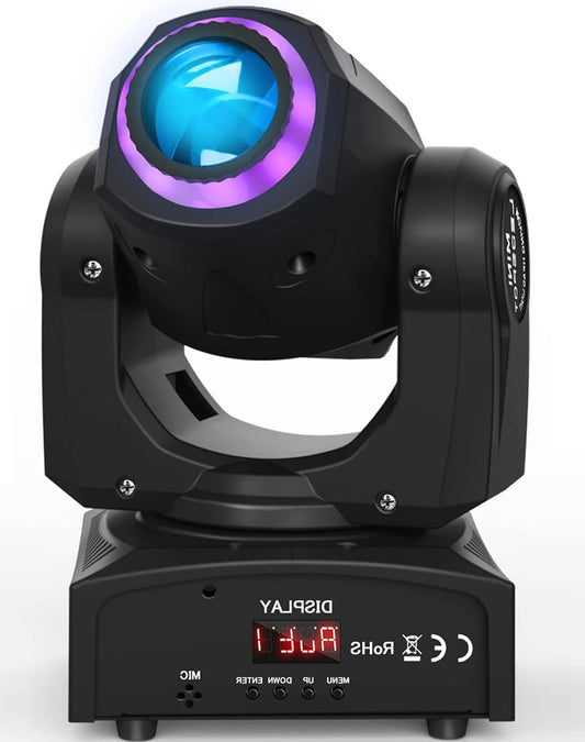 UKing 50W LED Moving Head,Disco podiumlicht met 8 patronen 8 kleuren Gobo spot, 10/12 kanalen, LED-lichteffecten voor bar club show