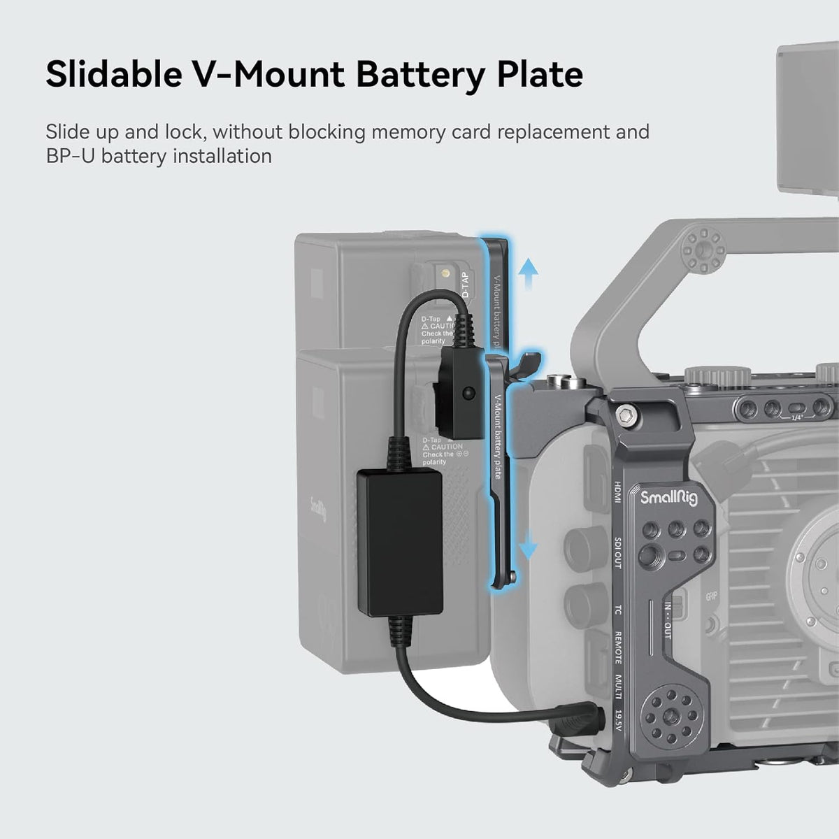 SMALLRIG FX6 Cage Kit voor Sony FX6, compacte FX6 Cage met V-Mount Batterij Plaat voor Statief/Handheld/Schouder Opnamen - 4124