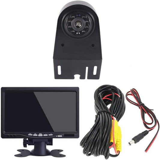 HD Parkeerhulp voor auto, caravan, bestelwagen, remlicht, achteruitrijcamera met instelbare hoek, vervanging voor Mercedes Benz Viano Vito W639 V6 bestelwagen, achteruitrijcamera + 7 inch monitor