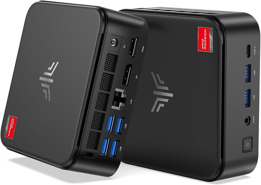 NiPoGi E3B Mini PC W-11 PRO AΜD Ryzen Embedded V2748 (8C/16T, MAX 4,3 GHz) 16GB DDR4 512GB M.2 2280 SSD, Triple 4K UHD (Type-C + HDMI 2.0 + DP1.4) / WiFi 6 / BT5.2 Mini Computer Bureau Multimedia