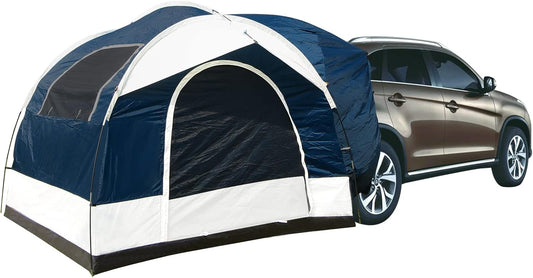 Universele SUV-campingtent voor gezinnen - slaapcapaciteit voor maximaal 6 personen, universele pasvorm, blauw, gery, geschikt voor kamperen, reizen, gezinsactiviteiten