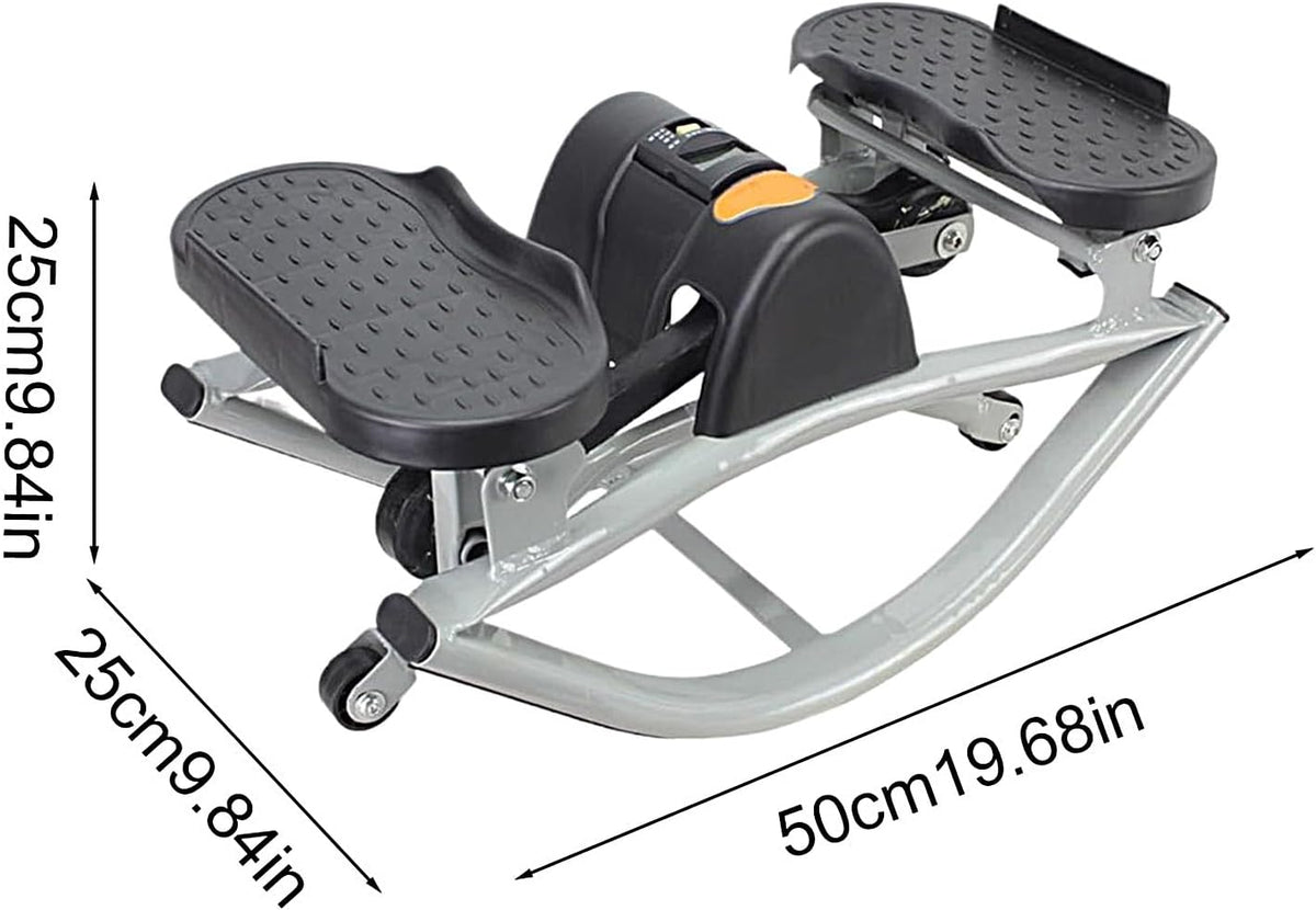 Exercise Step Machine, Portable Leg Trainer with Resistance Band, Rock Stair Training Machine, ABS with Non-Slip Pedals and Adjustable Tension, Fitness Equipment for Glutes Abs