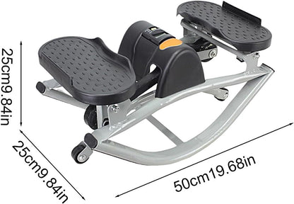 Exercise Step Machine, Portable Leg Trainer with Resistance Band, Rock Stair Training Machine, ABS with Non-Slip Pedals and Adjustable Tension, Fitness Equipment for Glutes Abs