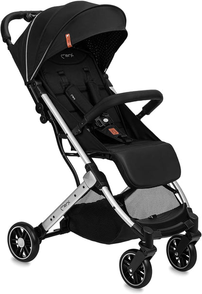 MOMI ESTELLE kinderwagen voor kinderen vanaf 6 maanden tot max. lichaamsgewicht van 15 kg, H105 x B 51 x D 75 cm, inklapbaar tot de afmetingen H65 x B51 x D21 cm, gewicht 7,5 kg, 5-punts