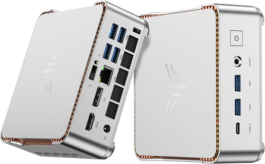 NiPoGi Pinova P2 Mini-pc, MD Ryzen R2544 (4C/ 8T, tot 3,70 GHz), 16 GB DDR4, 512 GB M.2 SSD, mini-desktopcomputer voor kantoor, school, thuis, Radeon Vega 8 graphics, 4K Triple Display, HDMI 2.0
