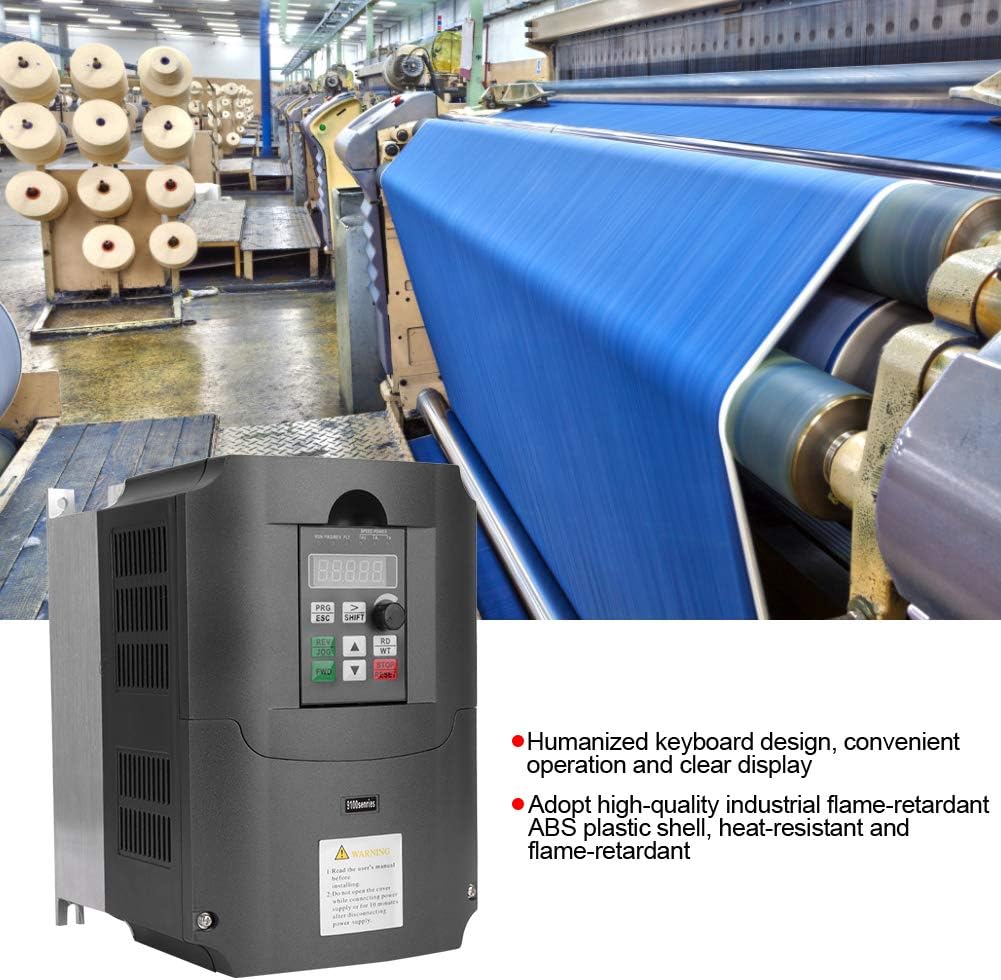 NFLIXIN Frequentieomvormer 7.5KW, Eenfasige 220V naar Driefasige 380V, PWM Besturing, Aluminium Koeling, 220x170x150mm