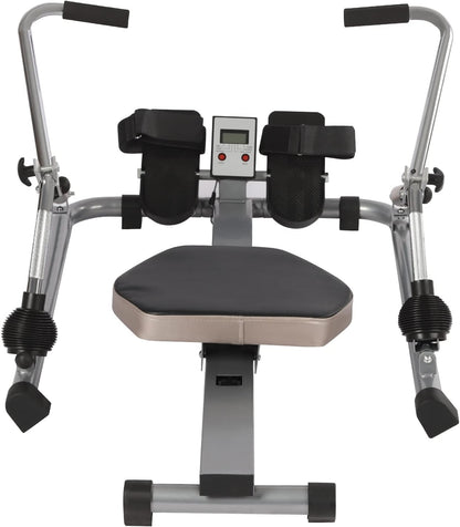 Hydraulic Rowing Machine Home Abdominal Trainer LCD Monitor Soft Seat Adjustable Resistance Sports Equipment Home - QUORE