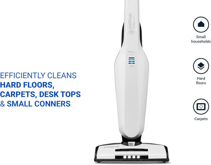 Nilfisk Easy 2-in-1 Steelstofzuiger – Snoerloos en Zakloos – Steelstofzuiger en Handstofzuiger, 36V – Wit