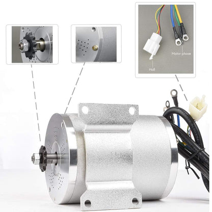 Motor voor elektrische scooter, 48 V, 2000 W, middelgrote aandrijfmotor, borstelloze controller, DC 45 A, met 3 versnellingen, schakelaar, gashendel, LCD voor elektrische fiets Go Kart ATV