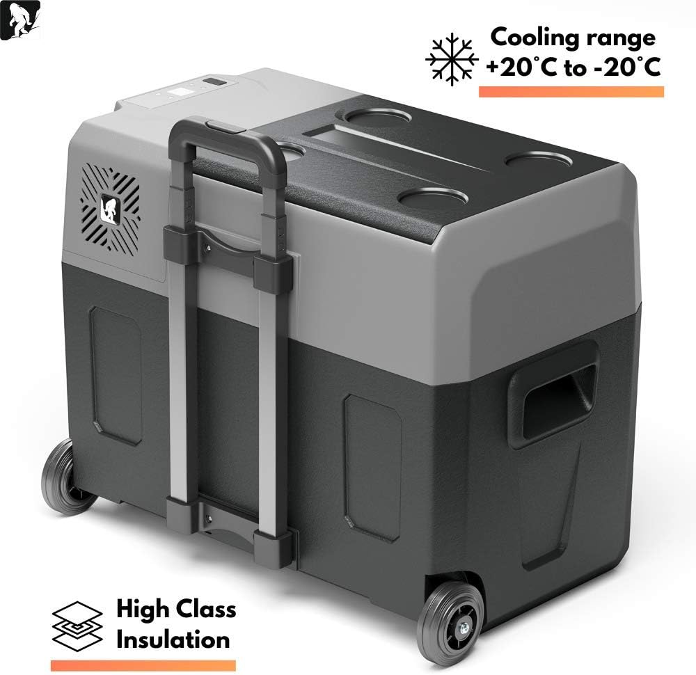 Yeticool Originele BX40 compressor-koelbox/vriesbox, 40 liter, app-besturing via bluetooth, 12/24 V en 230 V voor auto, vrachtwagen, USB-aansluiting, = 38,17 l
