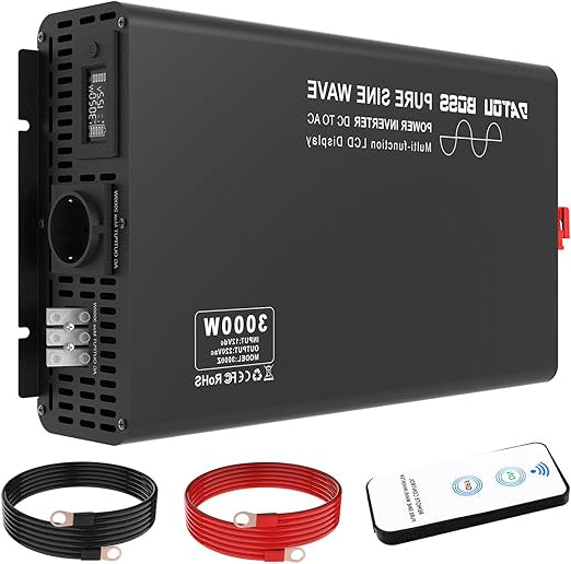 3000W Omvormer – Spanningsomzetter – Stroomconverter – Inverter – Wechselrichter – Pure Sinusgolf – Piekvermogen 6000W – Draadloze Afstandsbediening