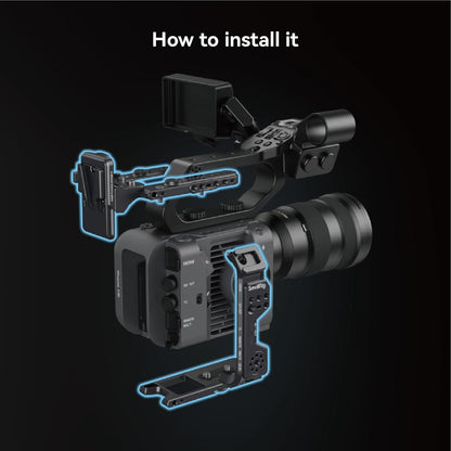SMALLRIG FX6 Cage Kit voor Sony FX6, compacte FX6 Cage met V-Mount Batterij Plaat voor Statief/Handheld/Schouder Opnamen - 4124