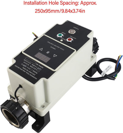 Zwembadverwarming – Zwembadverwarmer – Waterverwarmer – Spa Verwarmer – Bubbelbad Verwarmer – 220-240V – 2,7-3,3 kW – Digitaal Display