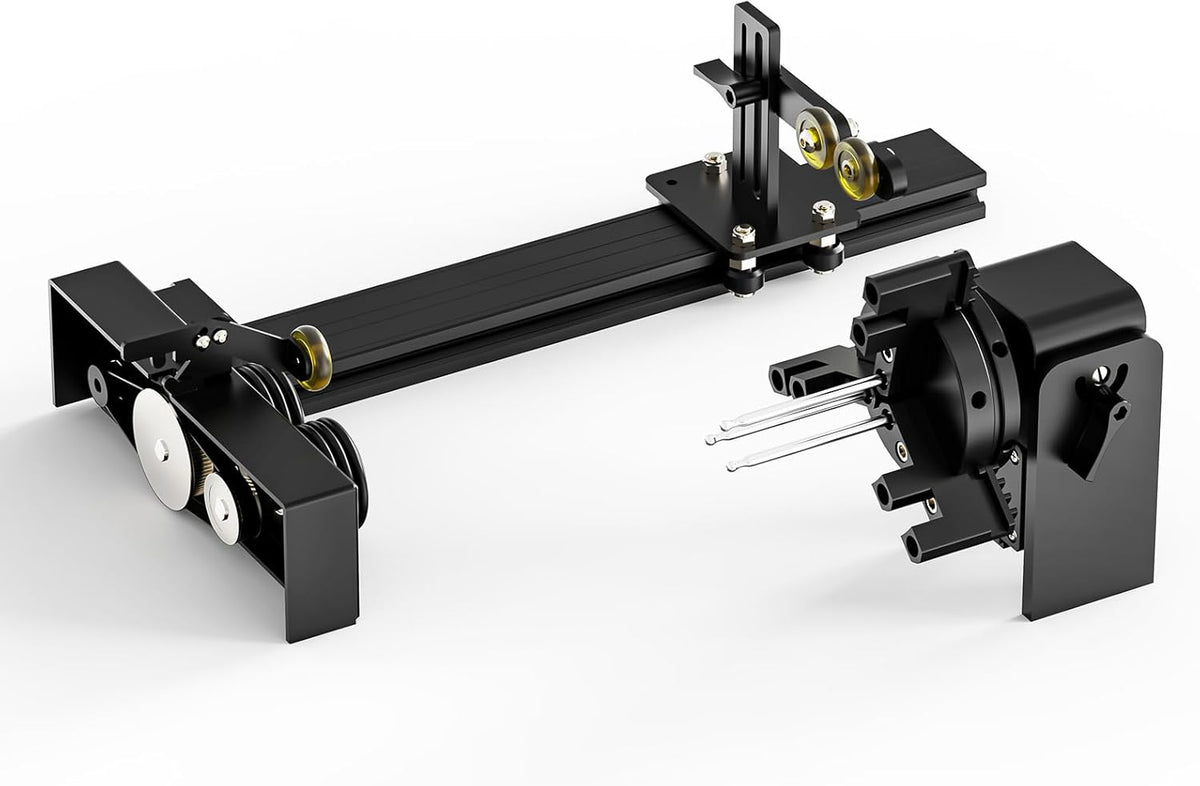 Twotrees TS5 roterende lasergraveermachine voor bekerflessen, voorgemonteerde CNC-machine voor het graveren van rond object op hout, metaal, glas