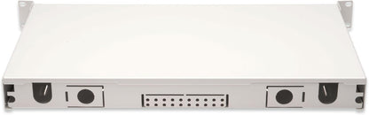 DIGITUS glasvezel lasdoos 12 koppelingen - SC - OM4-1U - 19-inch - multi-mode duplex - met splicecassette - rack-montage